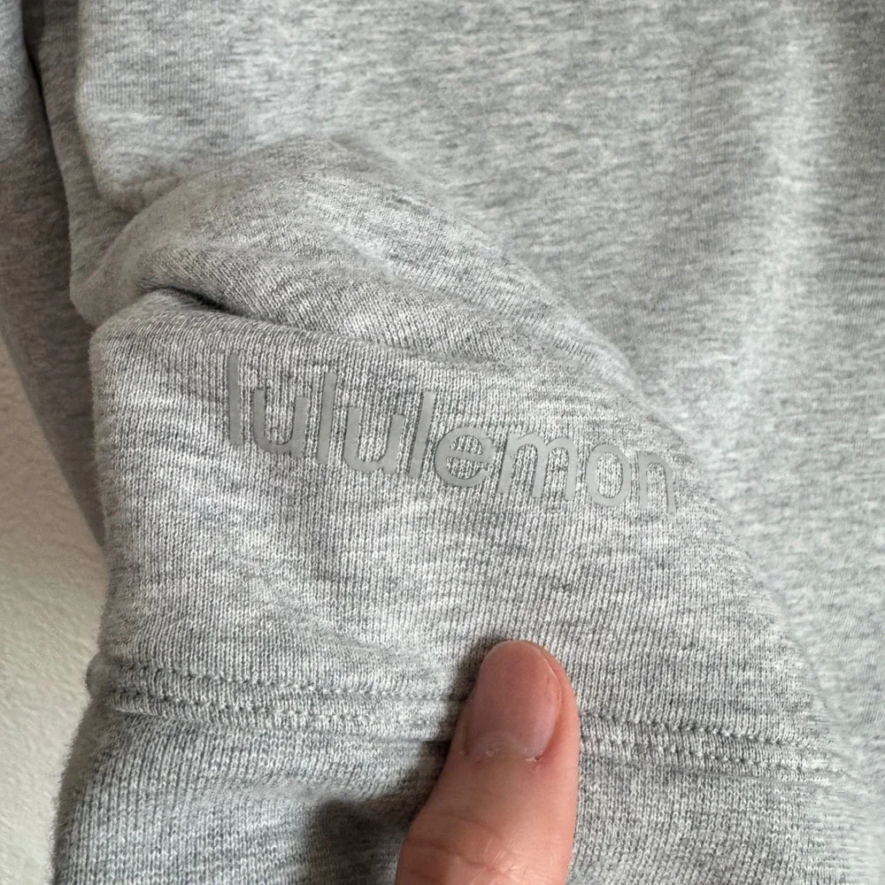 Lululemon Heathered Grey Relaxed Crewneck Sweatshirt Pullover Womens Medium - Picture 6 of 8